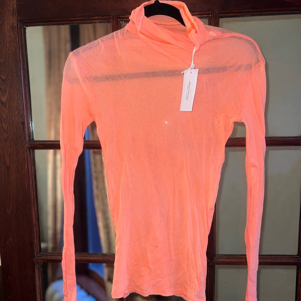 American Vintage Orange Long Sleeve Fitted Shirt
